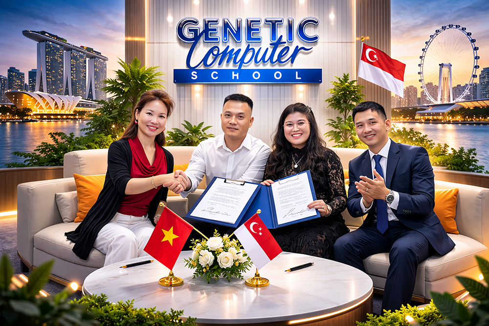Du học Long Nhật ký kết hợp tác với trường Genetic Computer School - Singapore
