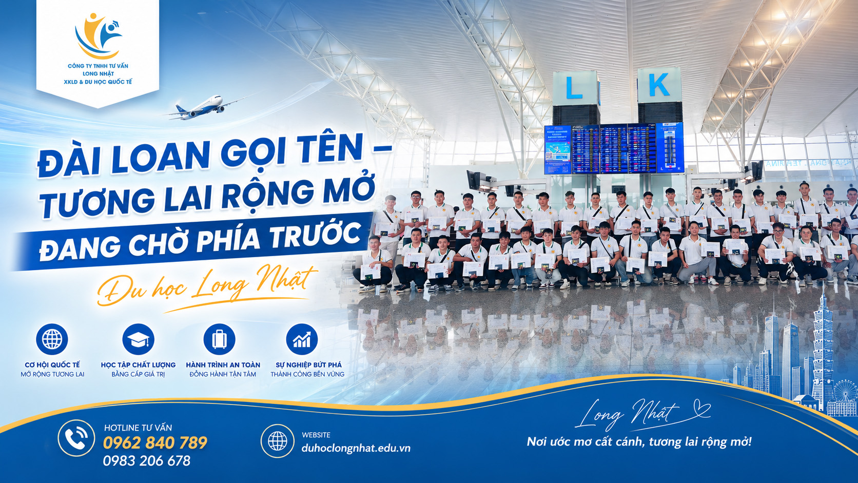 Đài Loan gọi tên – Học viên Long Nhật bắt đầu hành trình mới