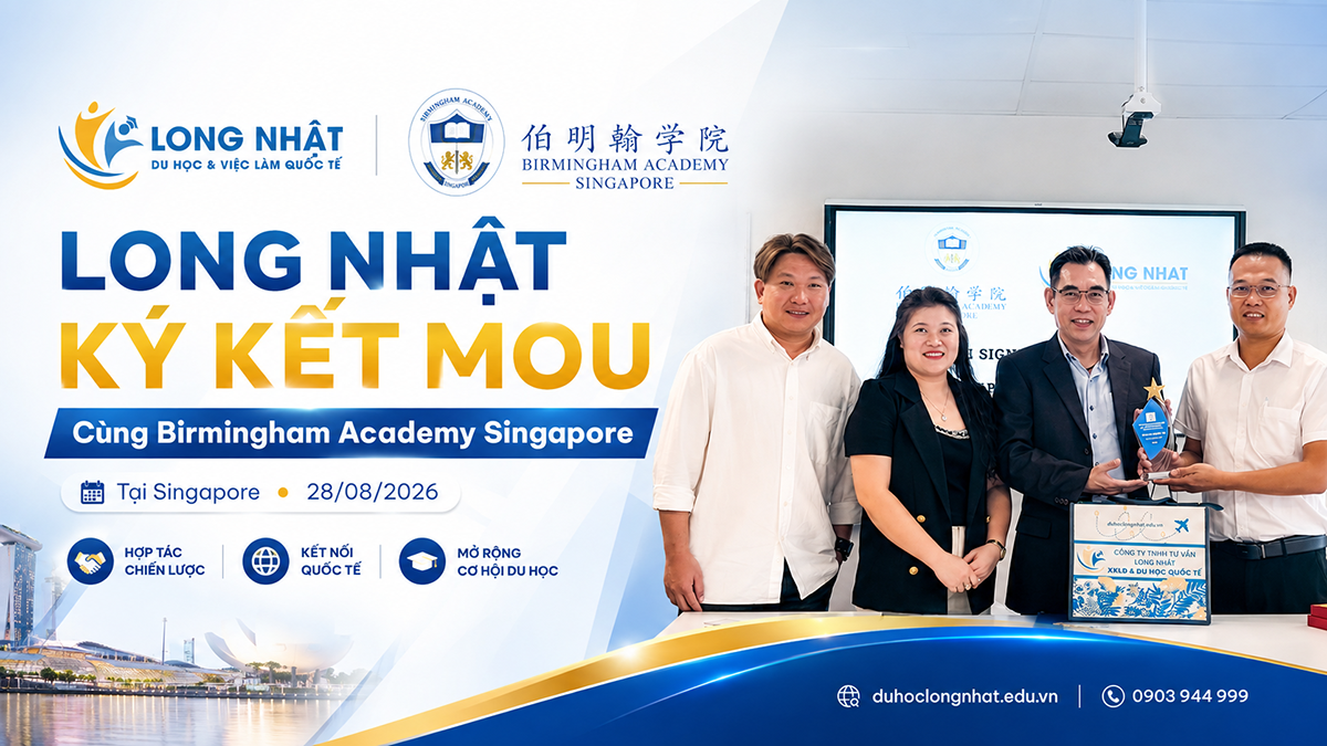 Du học Long Nhật ký kết MOU với Birmingham Academy Singapore