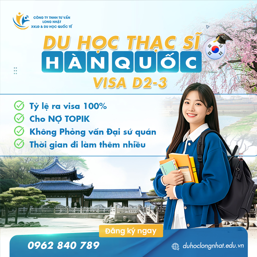 [03/2026] TUYỂN SINH DU HỌC THẠC SĨ HÀN QUỐC | Visa D2-3