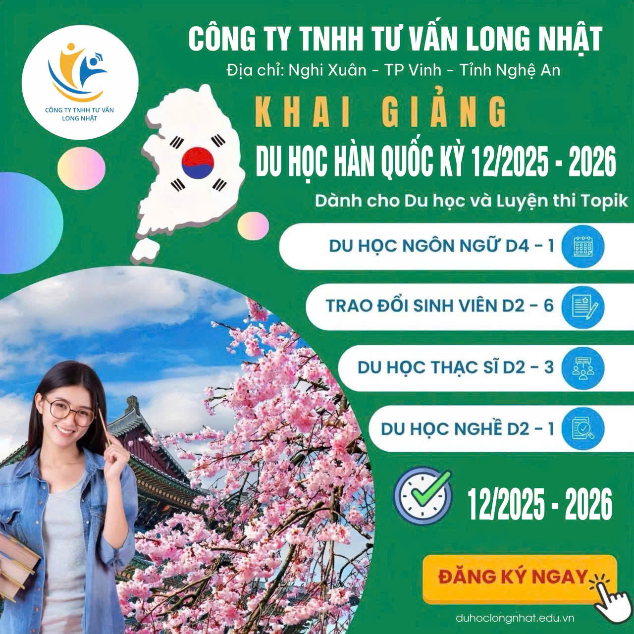 TUYỂN SINH DU HỌC HÀN QUỐC – CHƯƠNG TRÌNH ĐẠI HỌC & THẠC SĨ 2025