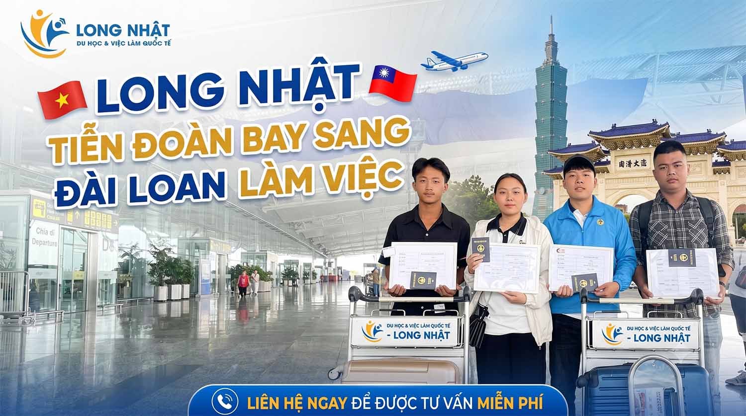 Long Nhật tiễn đoàn bay sang Đài Loan làm việc