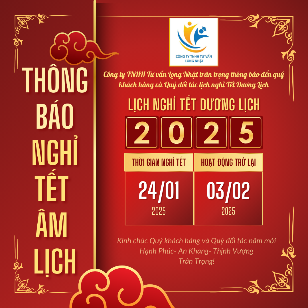 THÔNG BÁO LỊCH NGHỈ TẾT NGUYÊN ĐÁN 2025