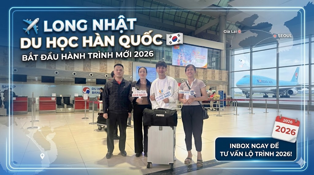 Tiễn Học Viên Du Học Hàn Quốc Kỳ Tháng 03/2026