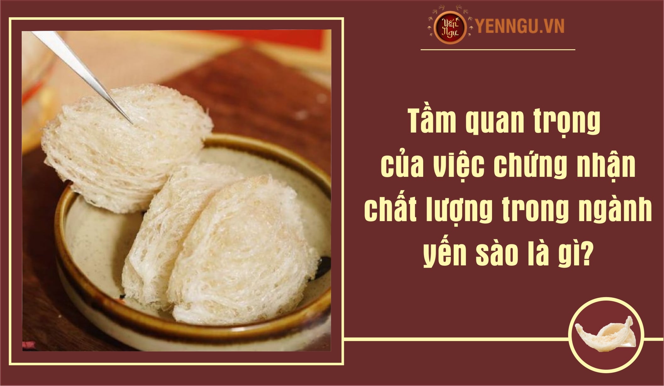 Tầm quan trọng của việc chứng nhận chất lượng trong ngành yến sào là gì?
