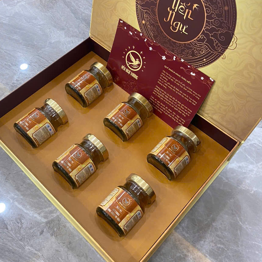 Hộp quà 6 Hũ Yến Chưng Đông Trùng Hạ Thảo Silver