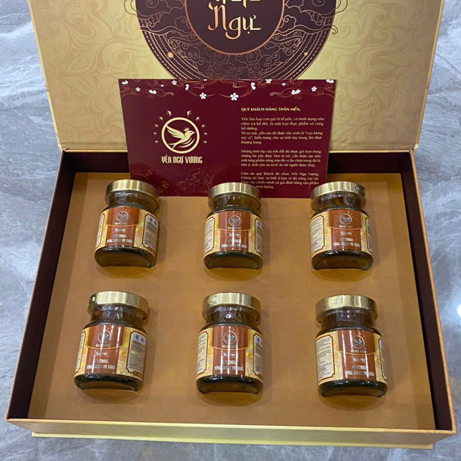 Hộp quà 6 Hũ Yến Chưng Đông Trùng Hạ Thảo Silver