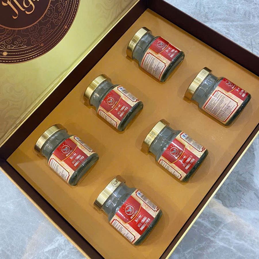 Hộp quà 6 Hũ Yến Chưng Đường Phèn Silver