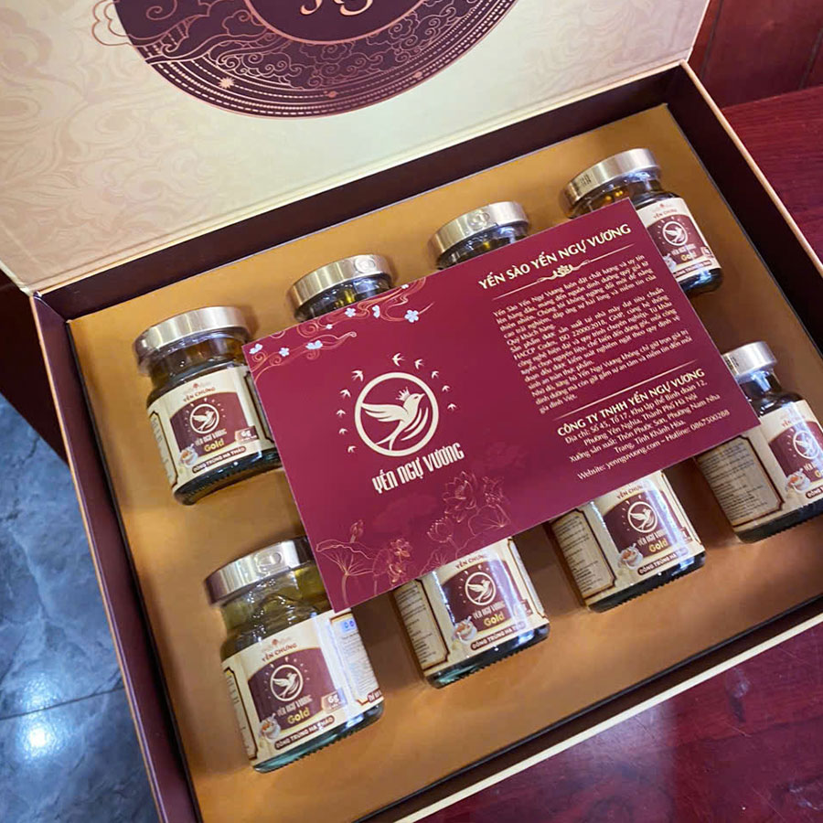 Hộp quà 8 Hũ Yến Chưng Đông Trùng Hạ Thảo Gold 6gram