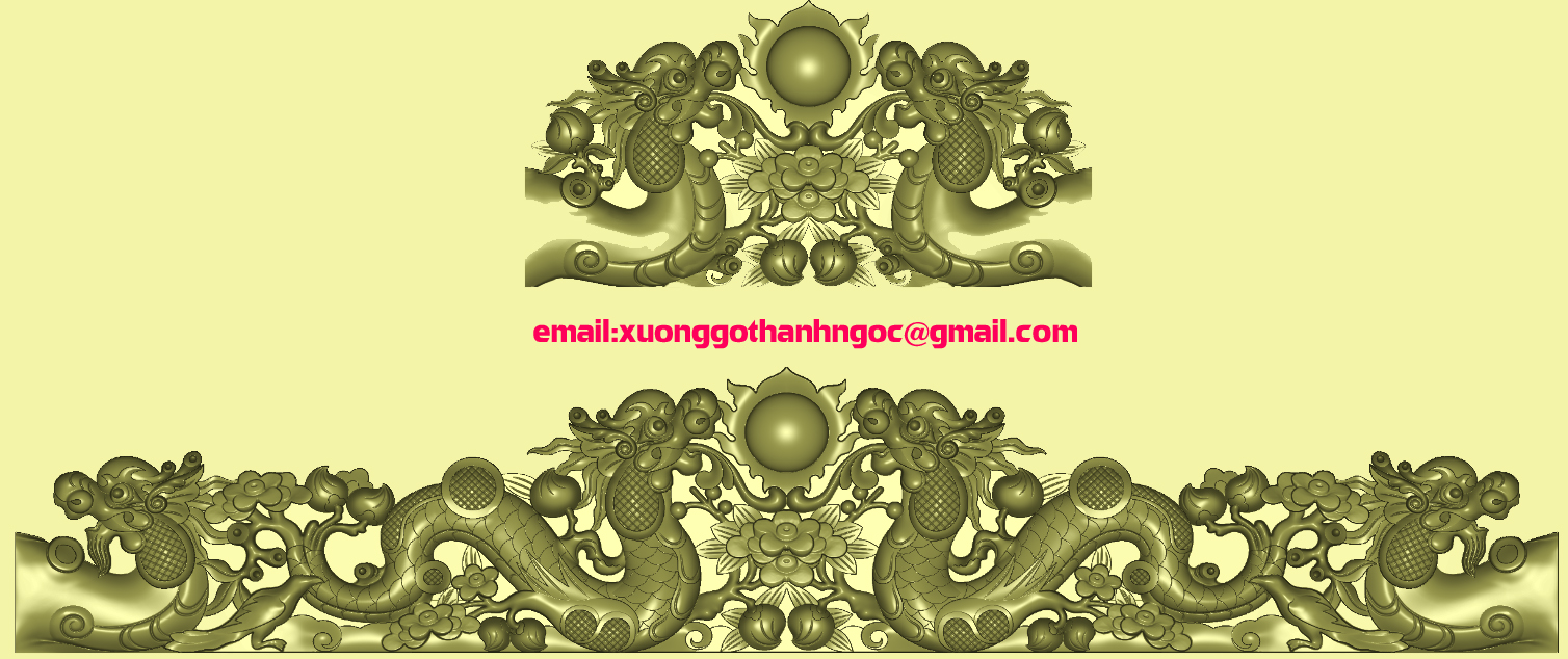 Mẫu chương ghế rồng CNC JDPaint | R042