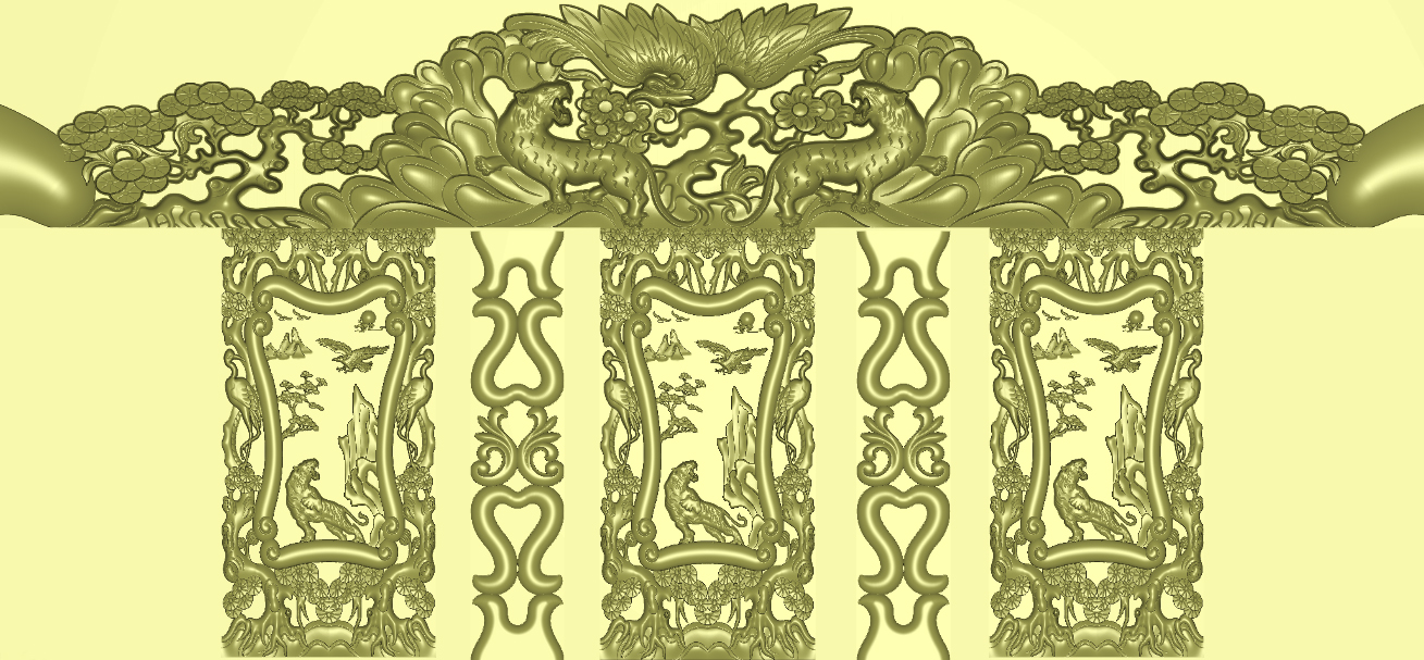 Mẫu chương ghế anh hùng tương ngộ | Mẫu ghế đại bàng và hổ CNC JDPaint