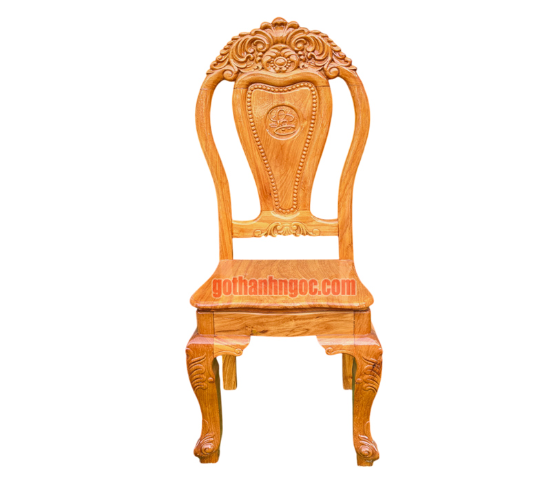Bộ bàn ăn 8 ghế gỗ bên BA11 chạm lá tây và chữ Lộc