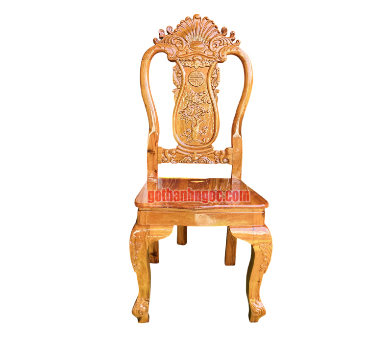 Bộ bàn ăn lá tây 8 ghế sang trọng từ gỗ tràm