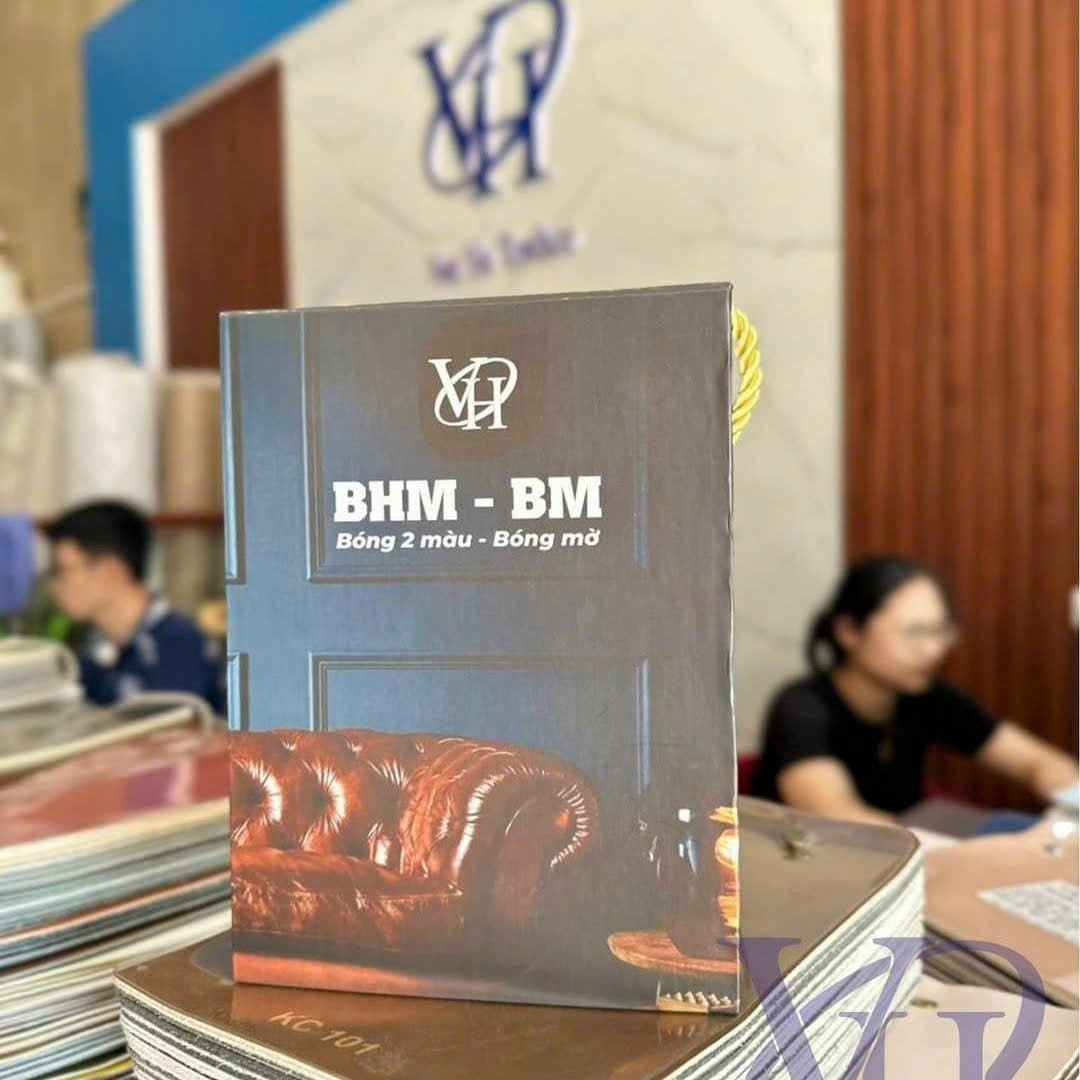 Giả da bóng mờ hai màu BHM-105 đen