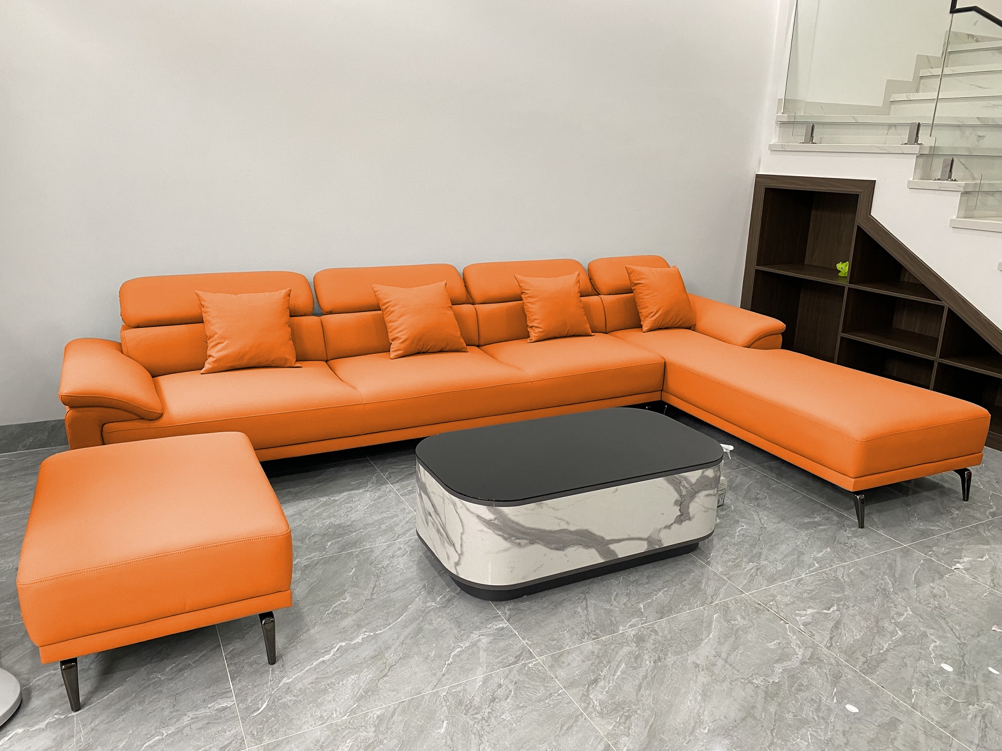 Ghế sofa hiện đại mã SCM màu cam