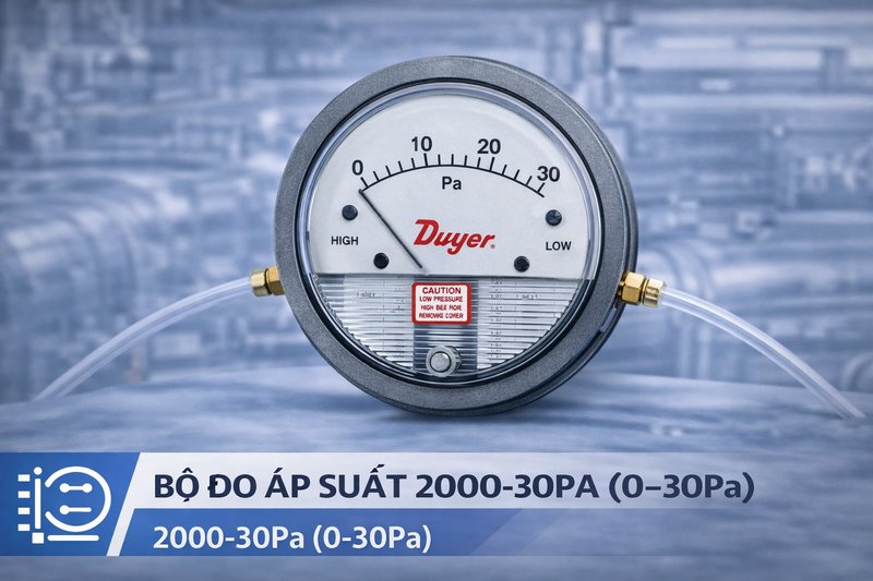 Bộ đo áp suất 2000-30PA (0–30Pa)