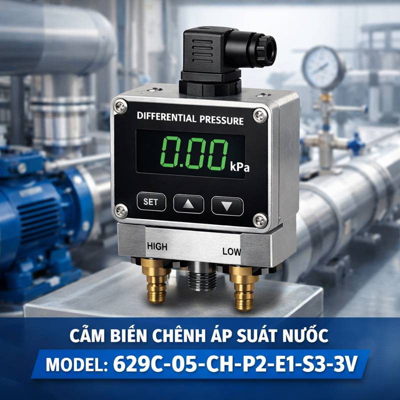 Cảm biến chênh áp suất nước 629C-05-CH-P2-E1-S3-3V