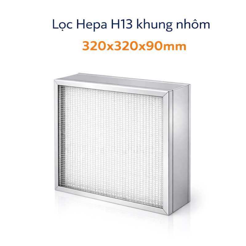 Lọc Hepa H13 khung nhôm 320x320x90mm