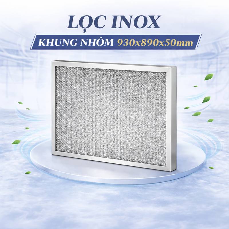 Lọc Inox khung nhôm 930x890x50mm