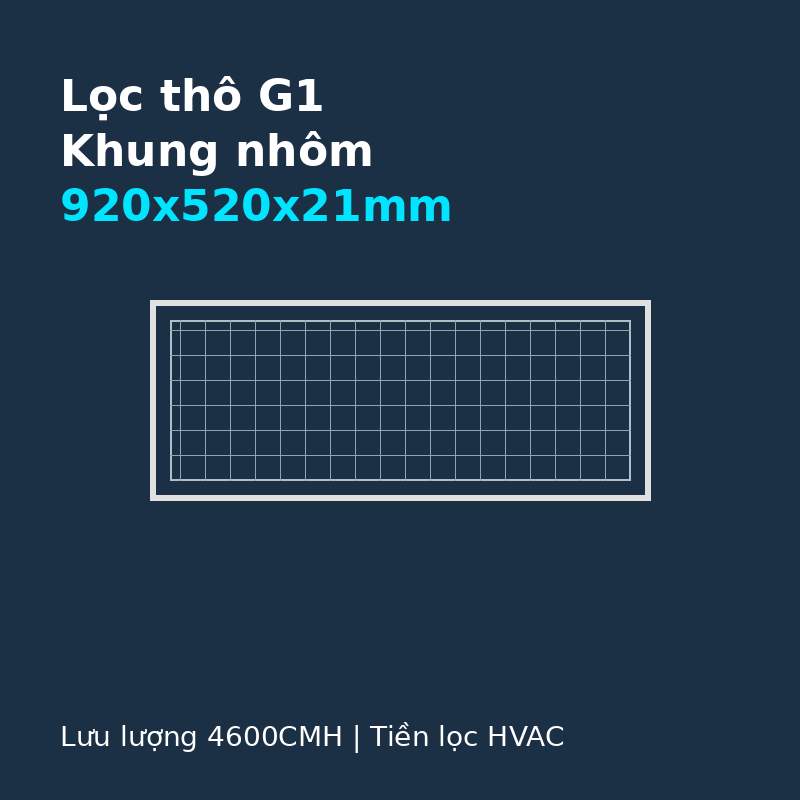 Lọc thô G1 khung nhôm 920x520x21mm