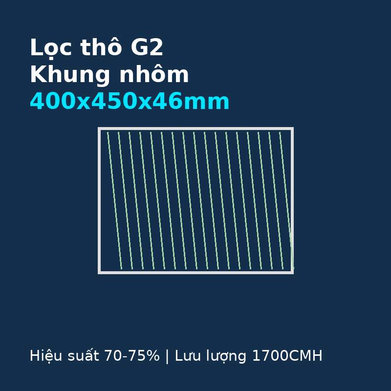 Lọc thô G2 khung nhôm 400x450x46mm