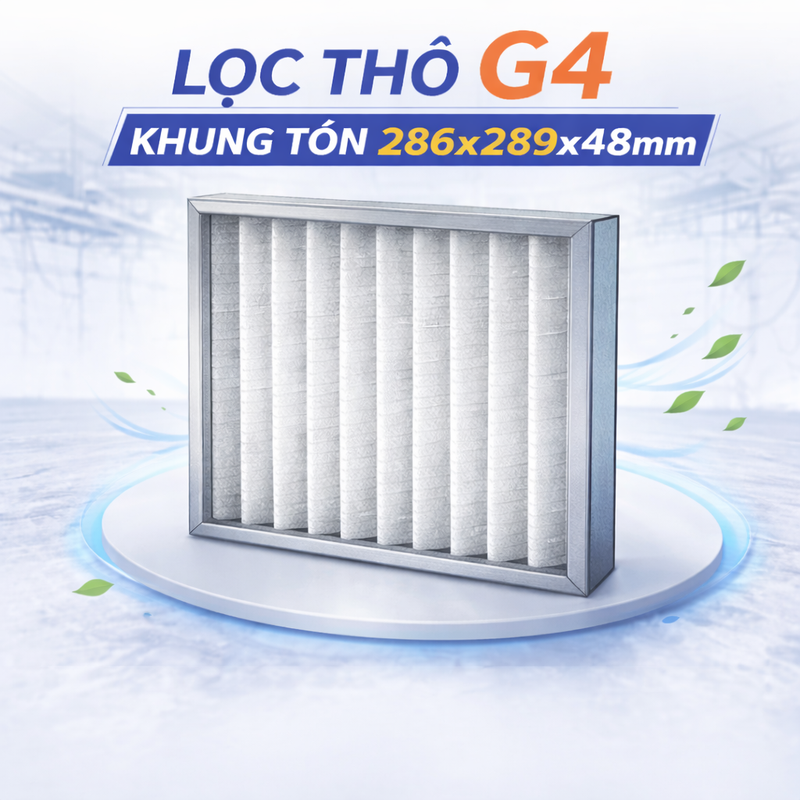 Lọc thô G4 khung tôn 286x289x48mm