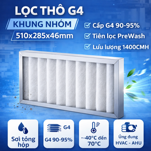 Lọc thô G4 khung nhôm 510x285x46mm