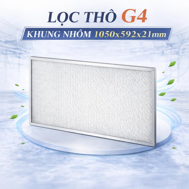 Lọc thô G4 khung nhôm 1050x592x21mm