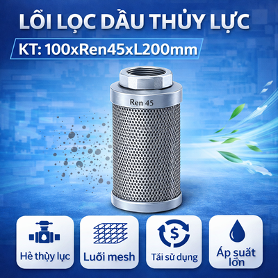 Lõi lọc dầu thủy lực KT 100xRen45xL200mm