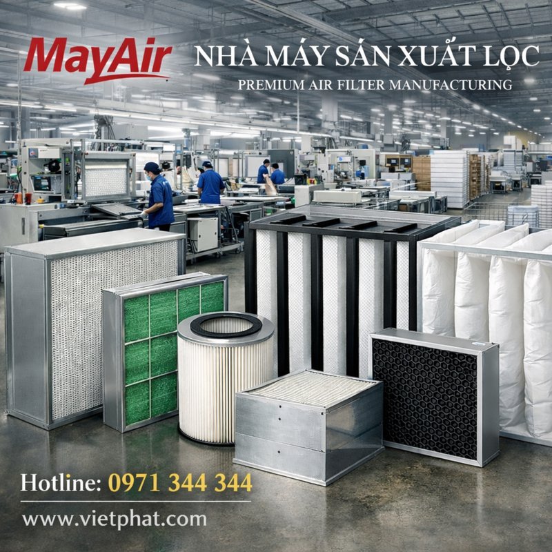Nhà máy sản xuất lọc phòng sạch MayAir