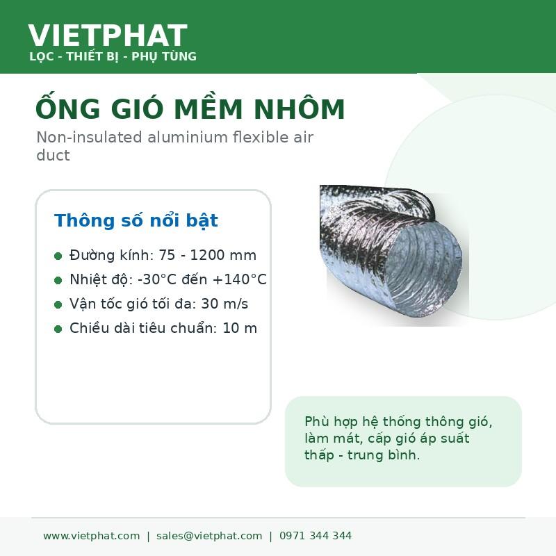 Ống Gió Mềm Nhôm Chính Hãng, Giá Tốt