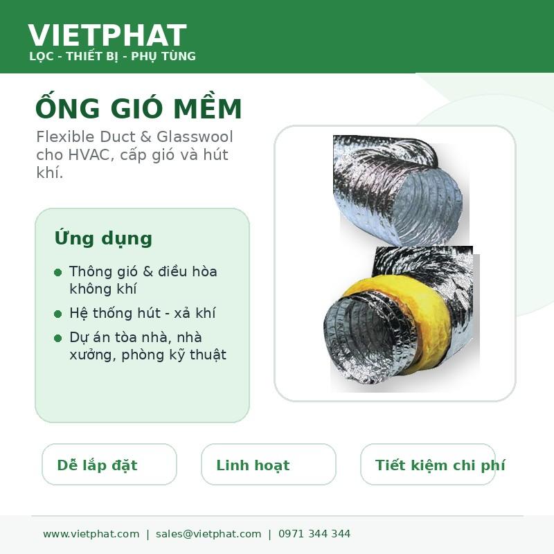 Ống Gió Mềm HVAC Chính Hãng, Giá Tốt