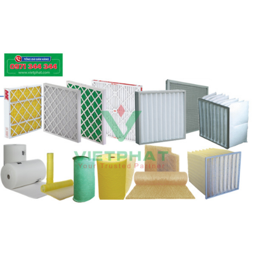 Tấm lọc khí sợi thủy tinh dùng cho AHU