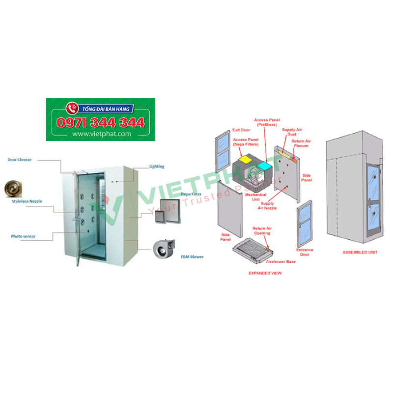 Buồng thổi khí VIETPHAT kích thước tùy chỉnh