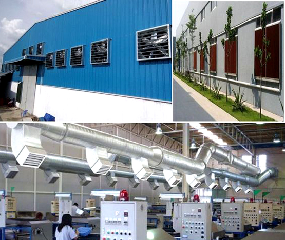 Hệ thống thông gió nhà xưởng giúp giảm tiêu hao năng lượng