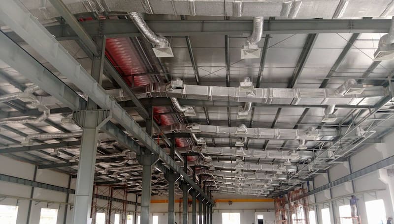 Hệ thống thông gió nhà xưởng giúp giảm nhiệt độ nhà xưởng