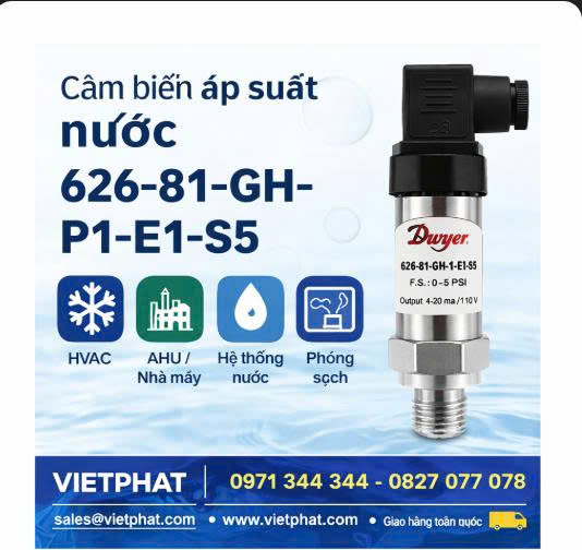 Cảm biến áp suất nước 626-81-GH-P1-E1-S5