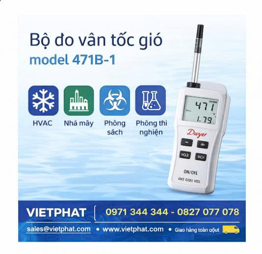 Bộ đo vận tốc gió model 471B-1