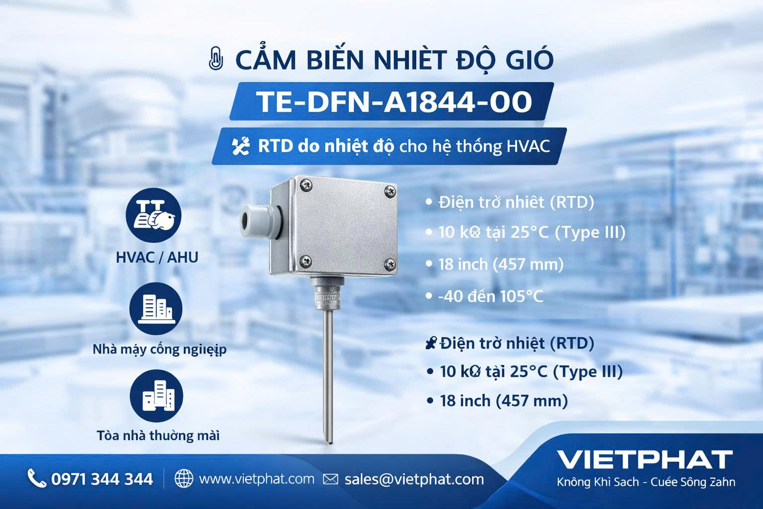 Cảm biến nhiệt độ gió TE-DFN-A1844-00