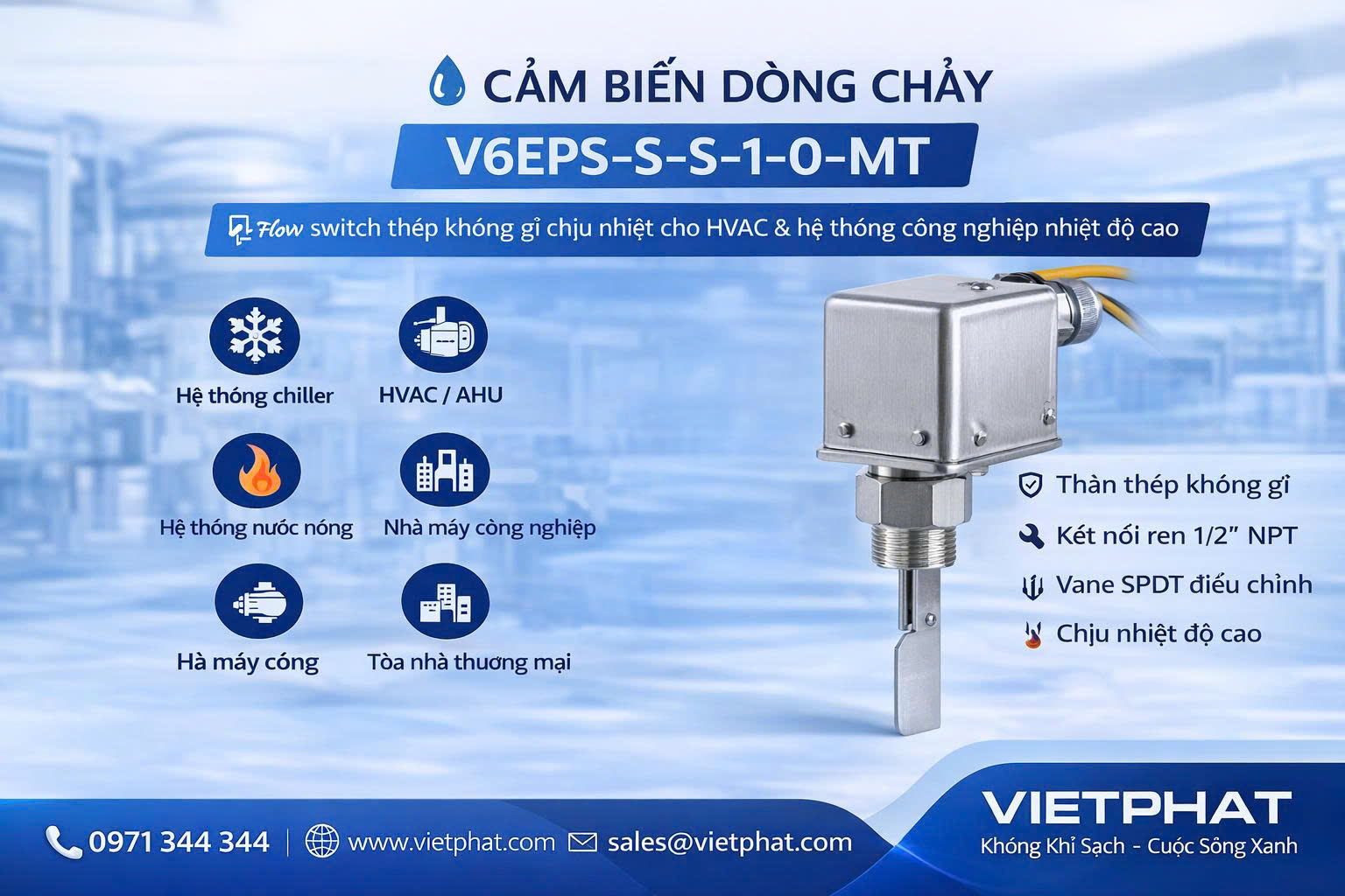 Cảm biến dòng chảy V6EPS-S-S-1-0-MT