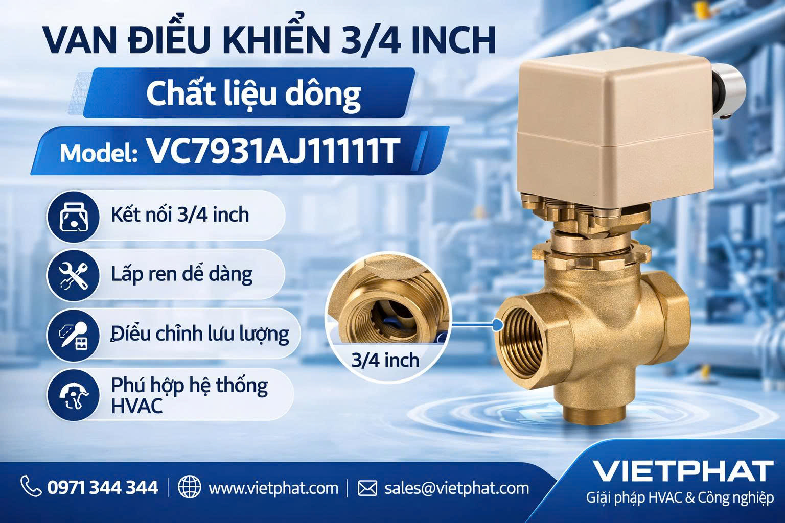 Van điều khiển 3/4 inch VC7931AJ1111T
