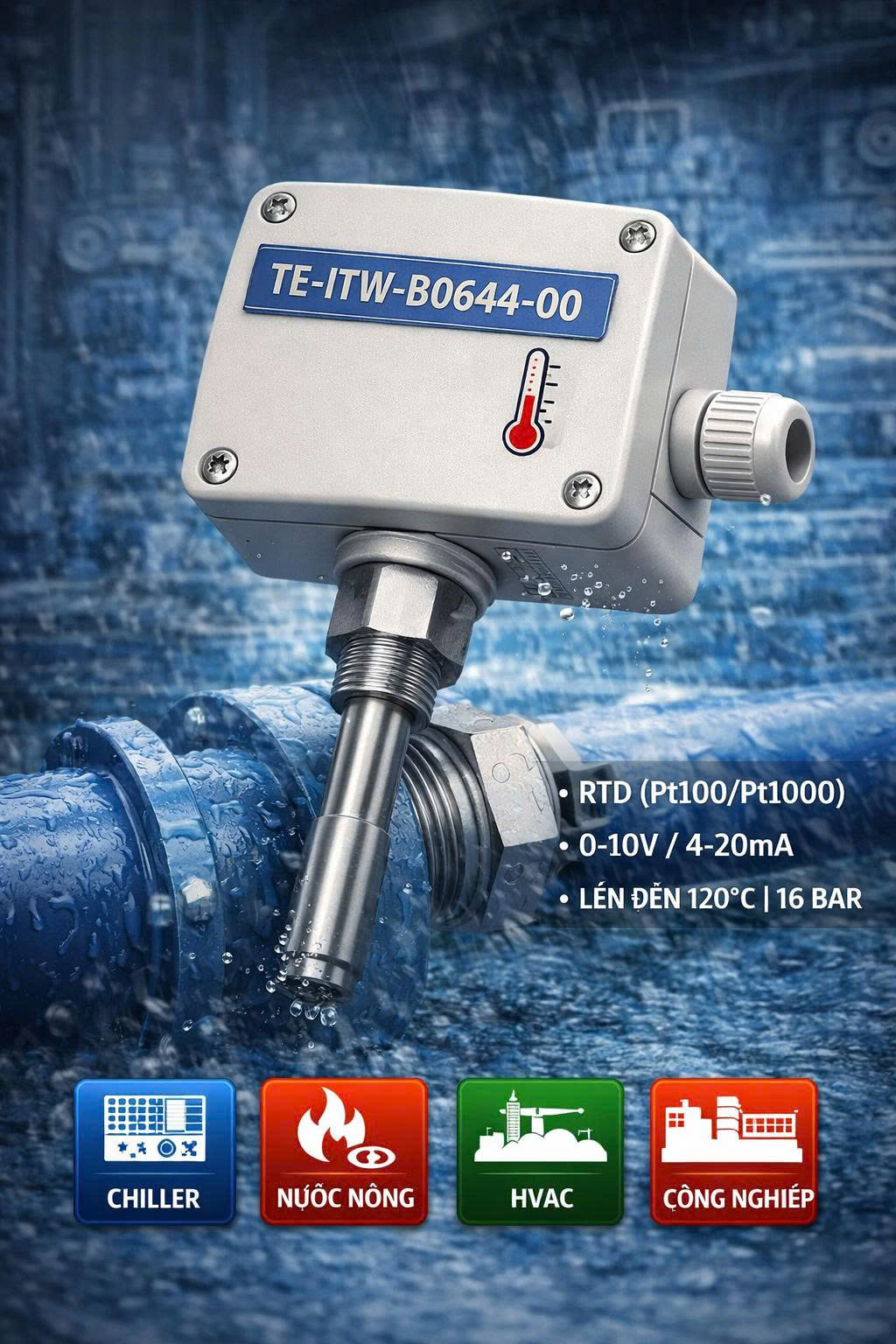 Cảm Biến Nhiệt Độ TE-ITW-B0644-00