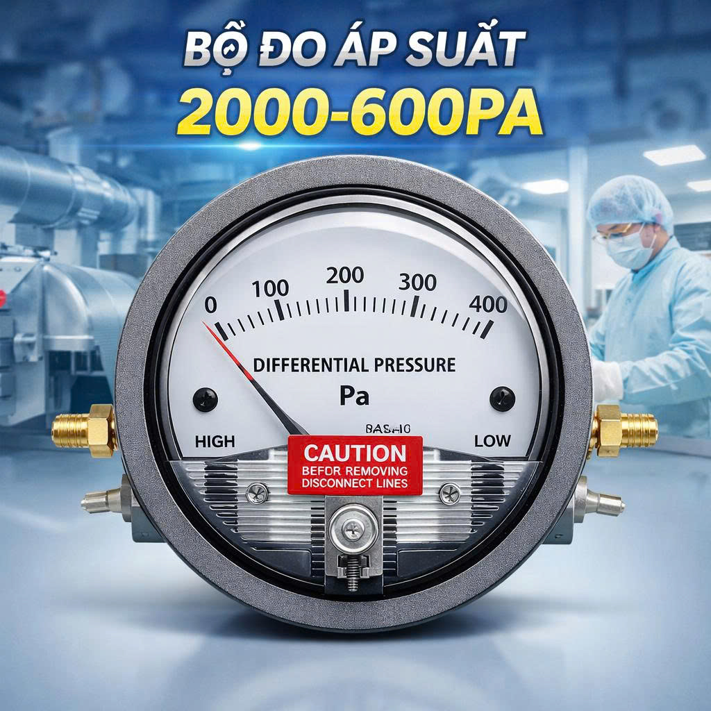 Bộ đo áp suất 2000-600PA