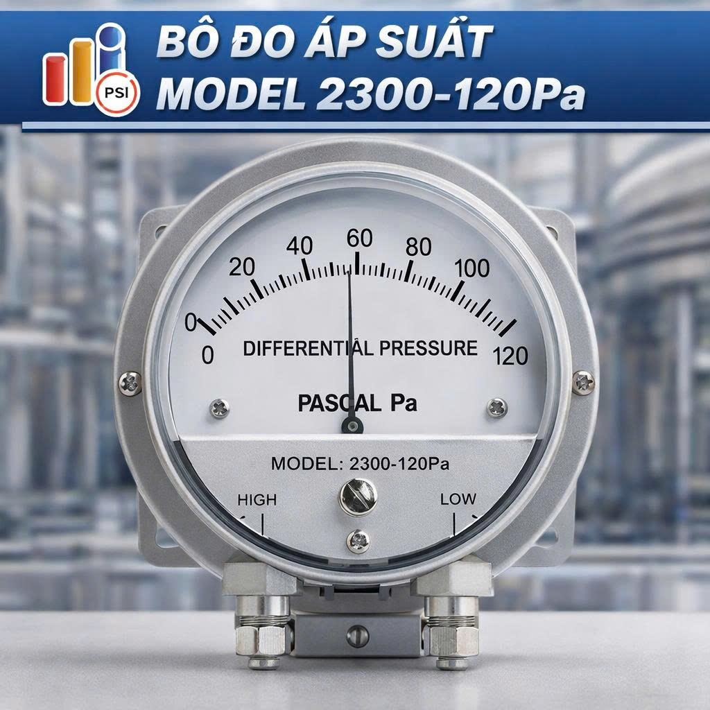 Bộ đo áp suất model 2300-120Pa
