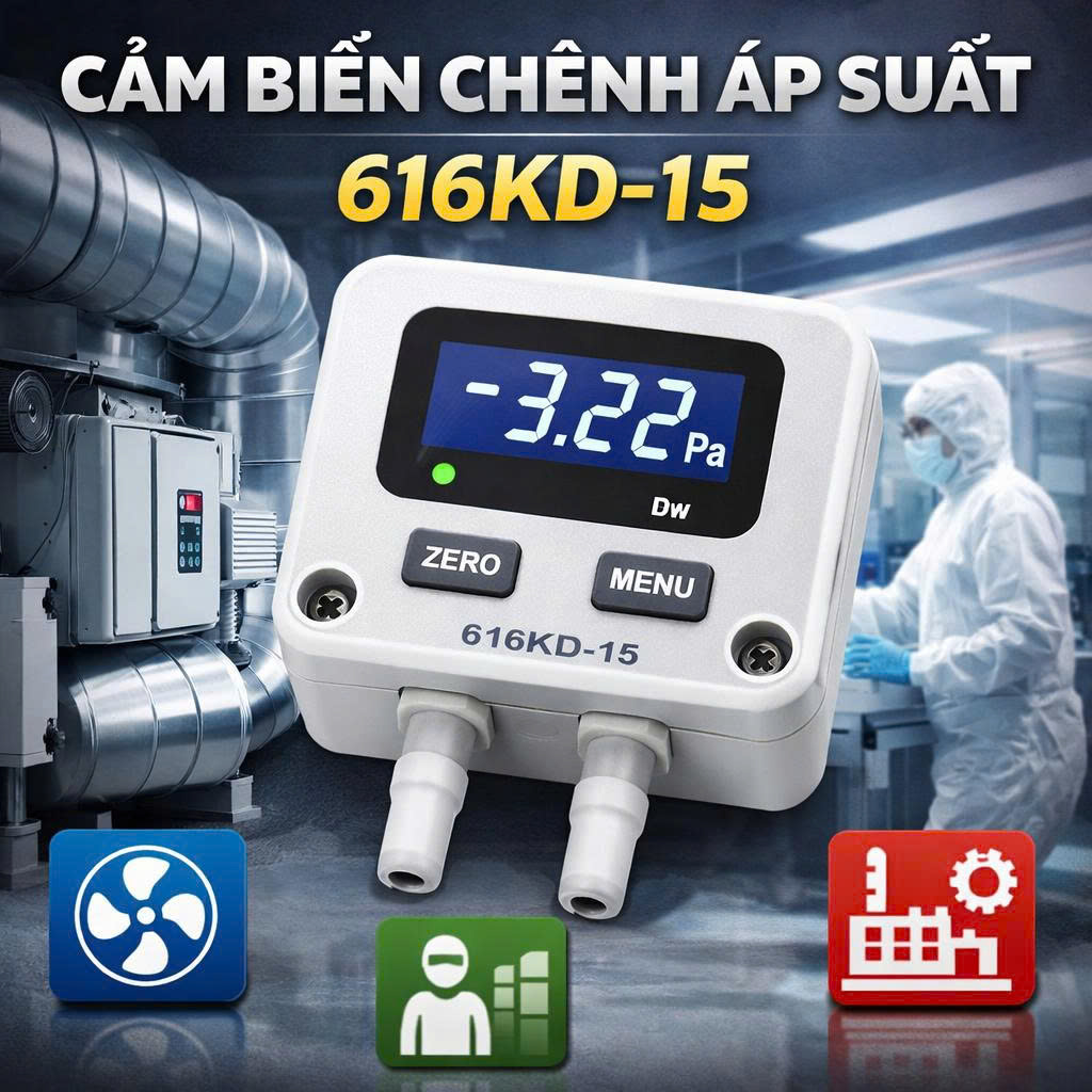 Cảm biến chênh áp suất 616KD-15