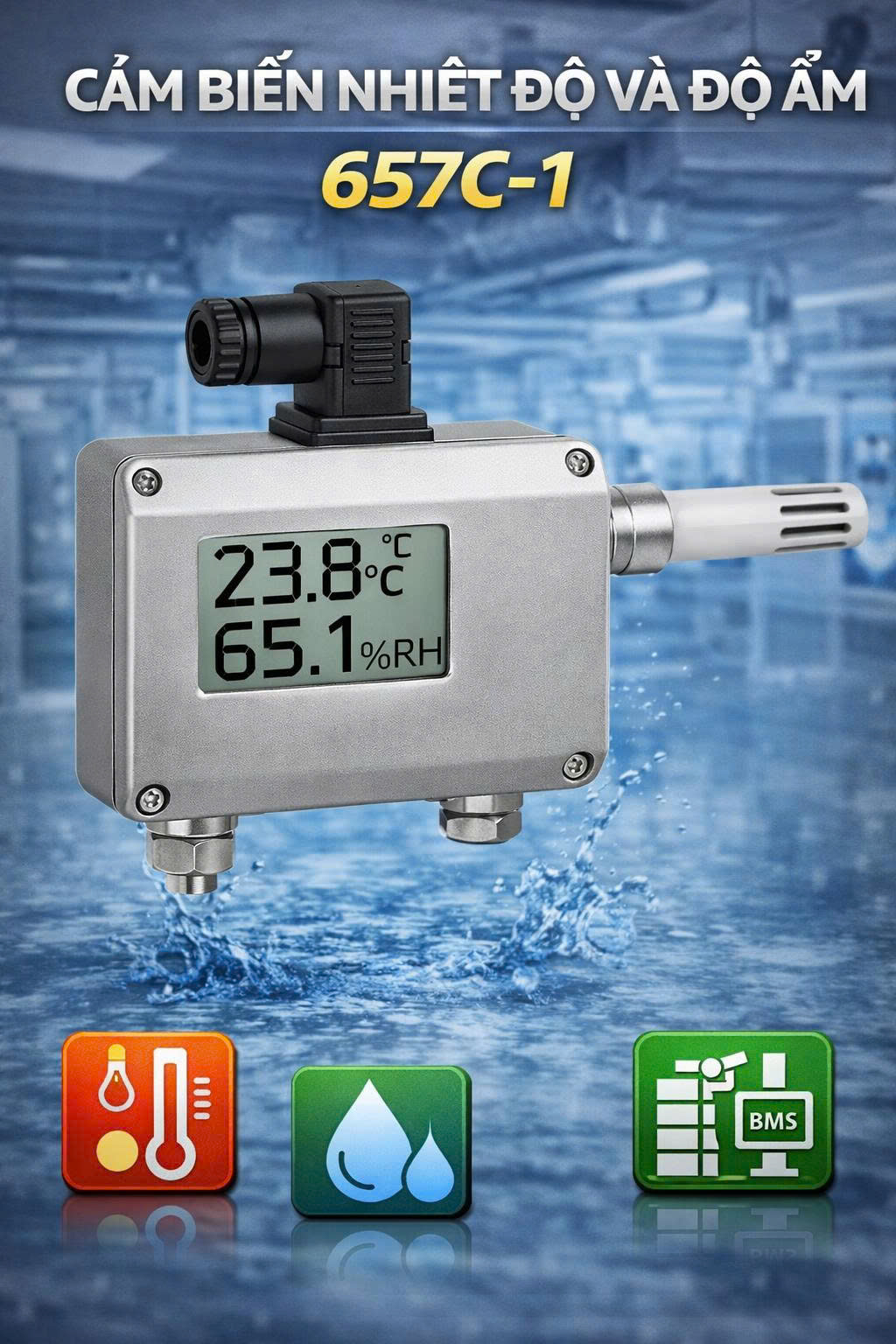 Cảm biến nhiệt độ và độ ẩm 657C-1