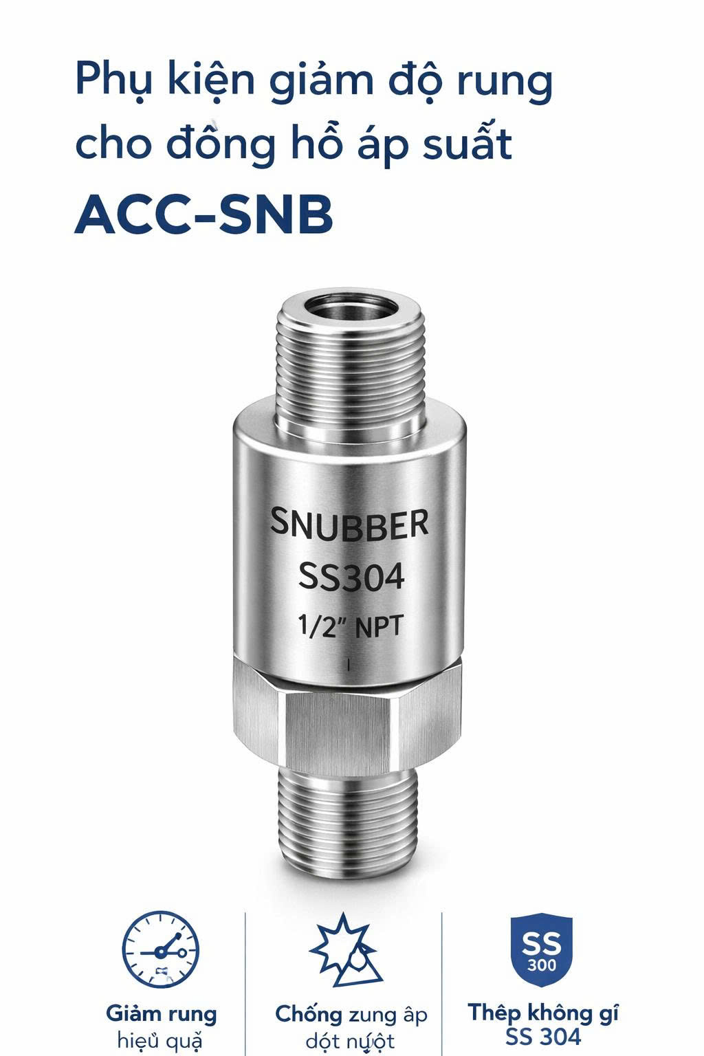 Phụ kiện giảm độ rung cho đồng hồ áp suất ACC-SNB