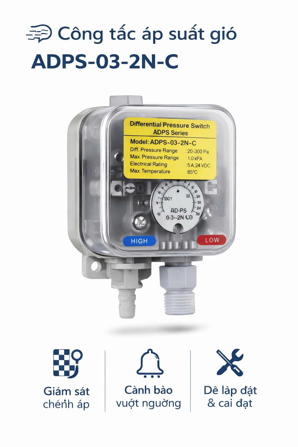 Công tắc áp suất gió ADPS-03-2N-C