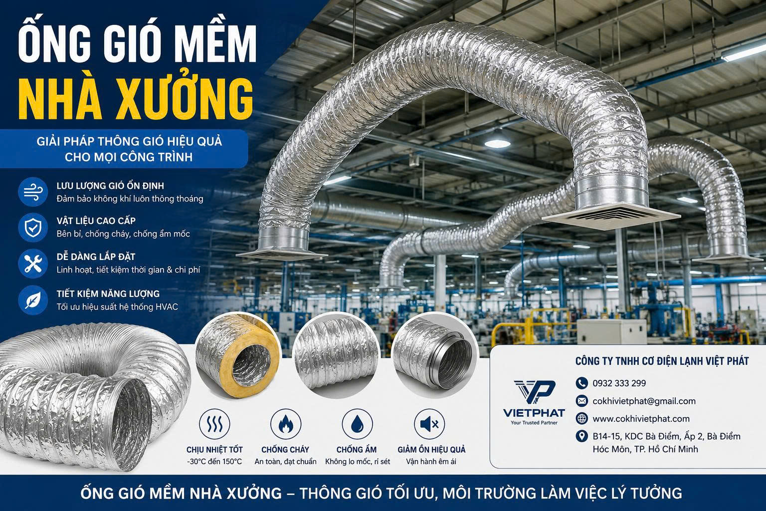 Ống Gió Mềm Nhà Xưởng