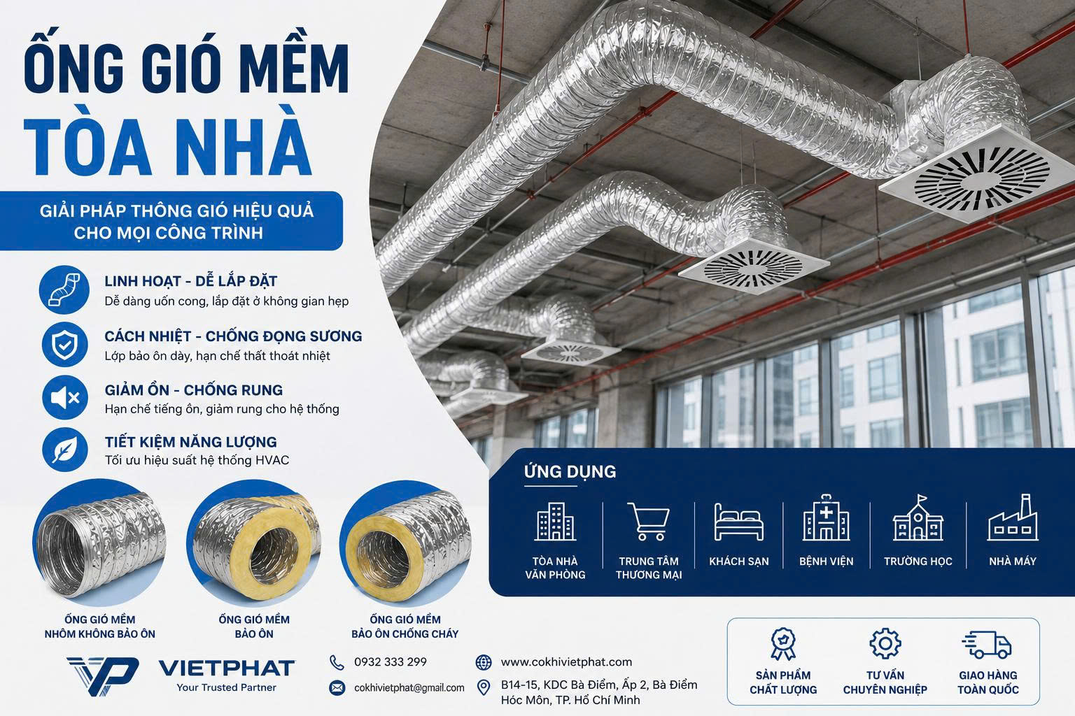 Ống Gió Mềm Tòa Nhà